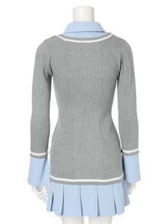 LIP SERVICE(リップサービス) |シャツドッキングプリーツワンピース