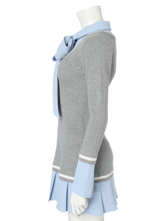 LIP SERVICE(リップサービス) |シャツドッキングプリーツワンピース