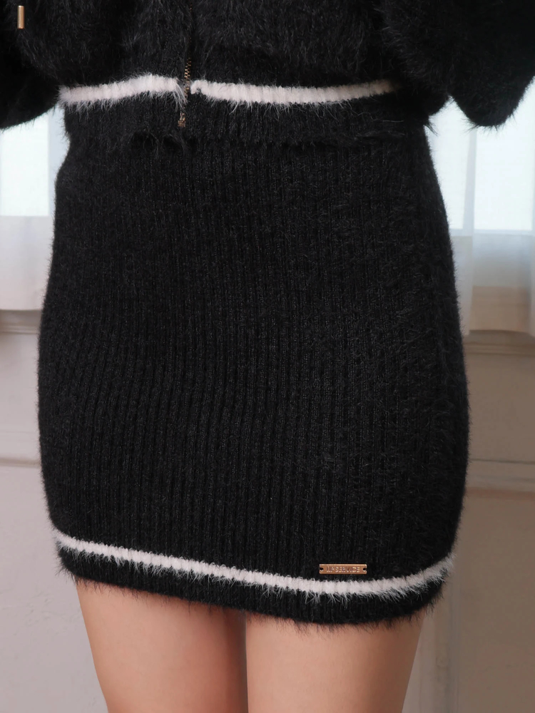 LIP SERVICE(リップサービス) |フェザーニットミニスカート