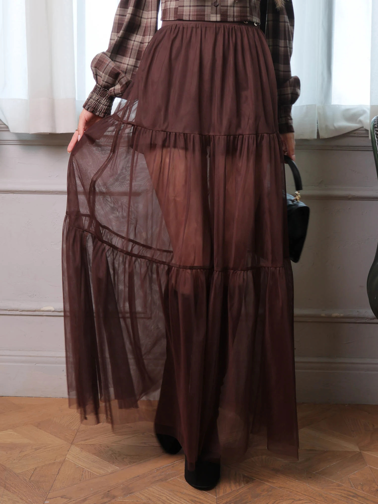 LIP SERVICE(リップサービス) |2wayショーパン付チュールフレアスカート