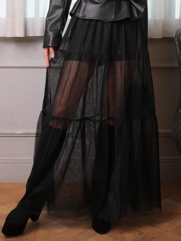 LIP SERVICE(リップサービス) |2wayショーパン付チュールフレアスカート