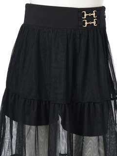 LIP SERVICE(リップサービス) |2wayショーパン付チュールフレアスカート