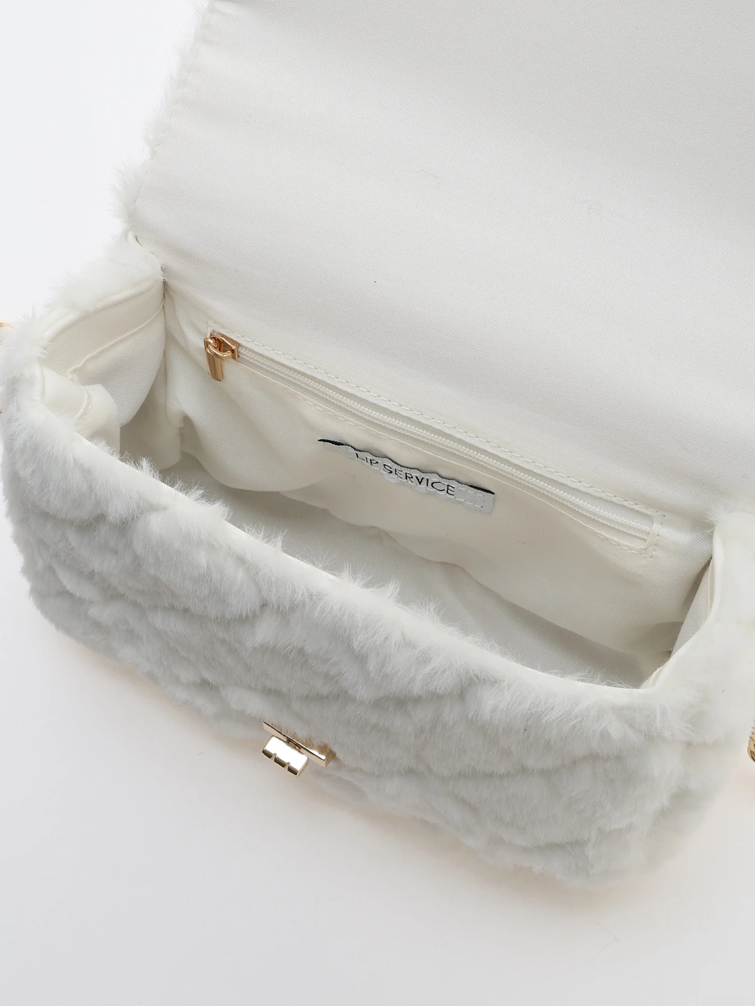 LIP SERVICE（リップサービス）｜ ファーキルティングミニバッグ