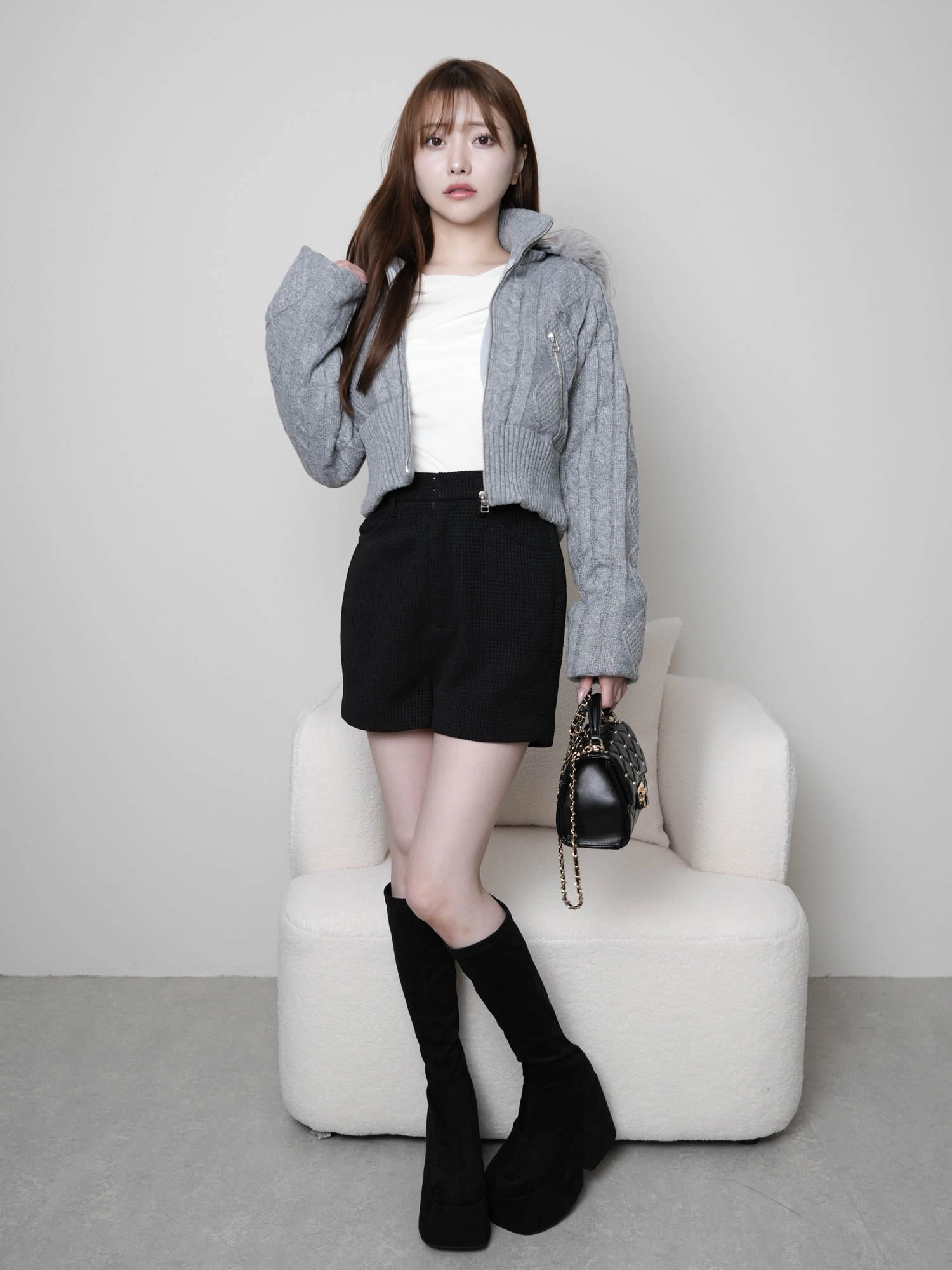 LIP SERVICE（リップサービス）｜ ウォームケーブルニット中綿