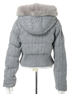 LIP SERVICE(リップサービス) |ウォームケーブルニット中綿ジャケット