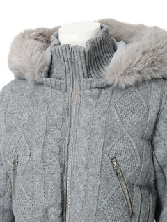 LIP SERVICE(リップサービス) |ウォームケーブルニット中綿ジャケット