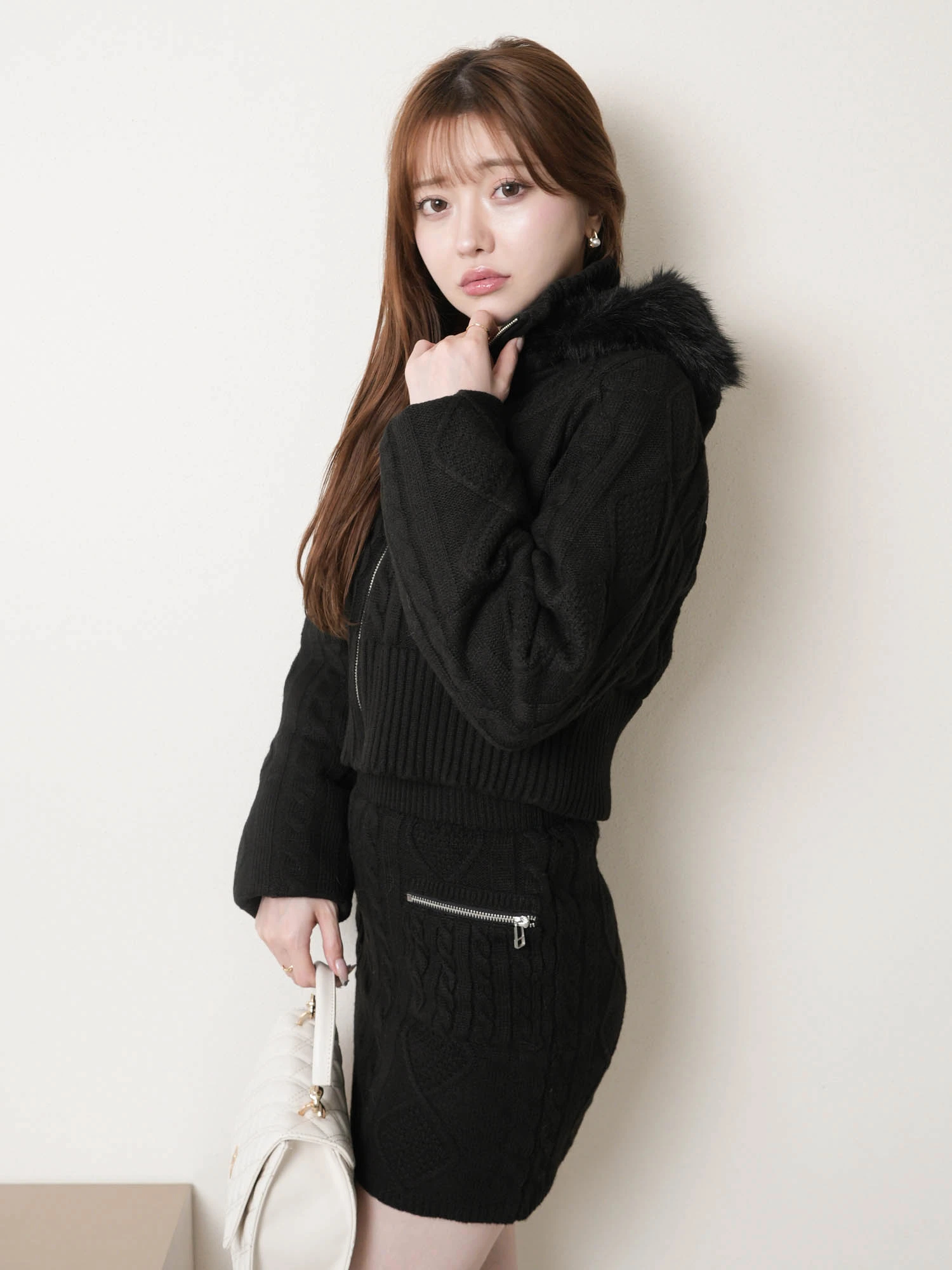 LIP SERVICE（リップサービス）｜ ウォームケーブルニットスカート