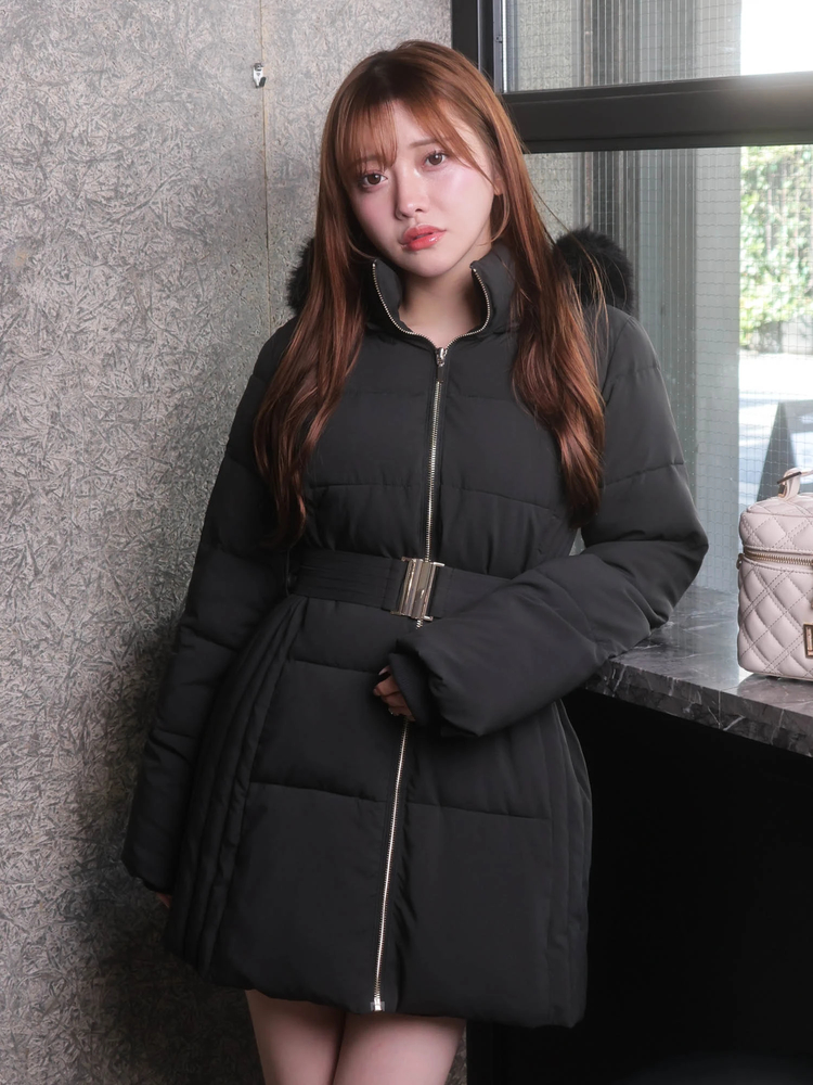 LIP SERVICE(リップサービス) |シェーディングライン中綿コート