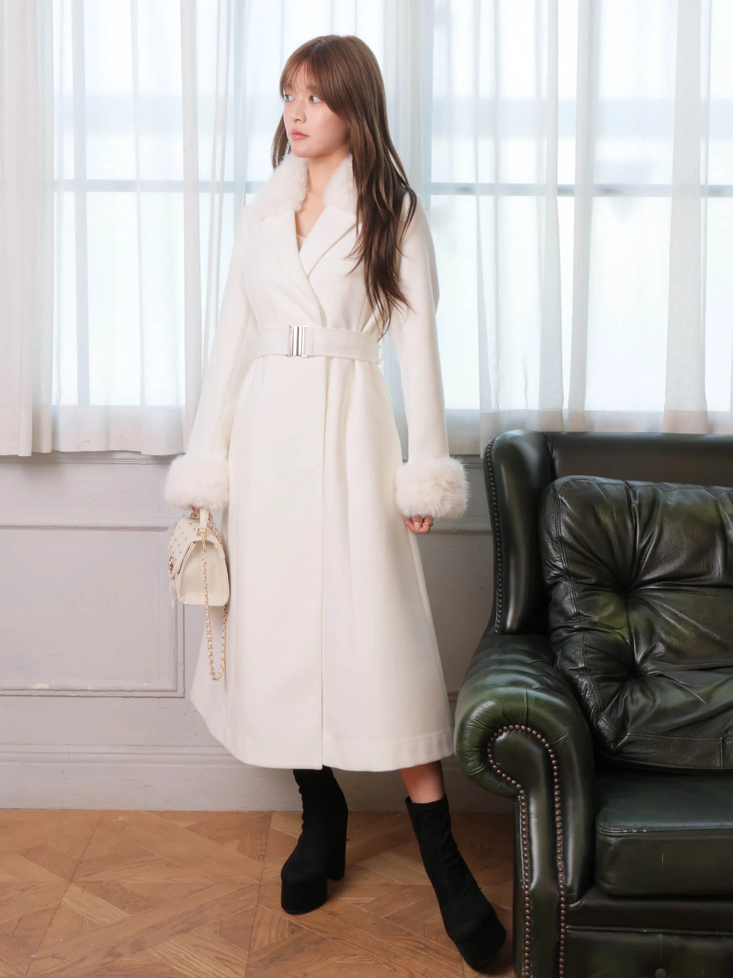 LIP SERVICE（リップサービス）｜ LADYライクファーカラーロングコート