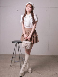 LIP SERVICE(リップサービス) |2wayリボンハーフブラウス