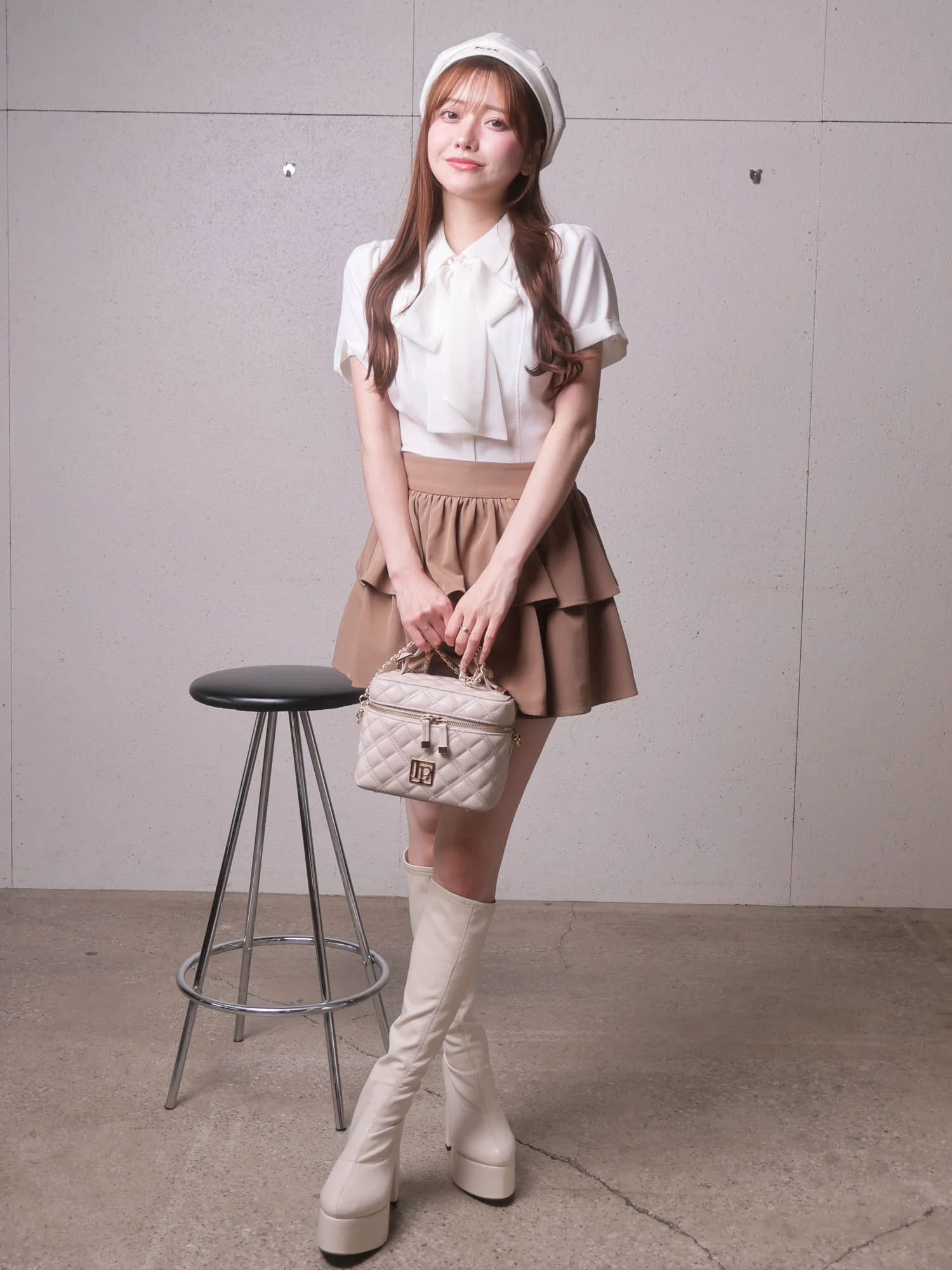 ◆ アンジー ◆プウアボーテ　リブインナー　ホワイト＆ブラック2点セット ◇ アンジー ◇プウアボーテ リブインナー ホワイト＆ブラック2点