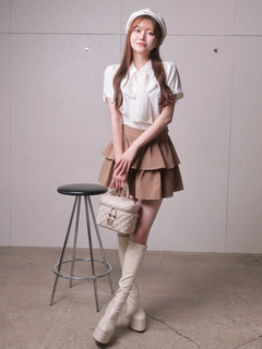 LIP SERVICE(リップサービス) |2wayリボンハーフブラウス