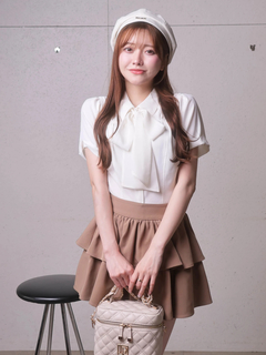 LIP SERVICE(リップサービス) |2wayリボンハーフブラウス