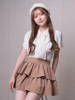 LIP SERVICE(リップサービス) |2wayリボンハーフブラウス