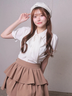 LIP SERVICE(リップサービス) |2wayリボンハーフブラウス