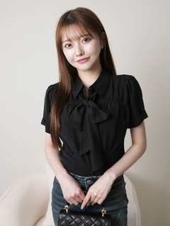 LIP SERVICE(リップサービス) |2wayリボンハーフブラウス