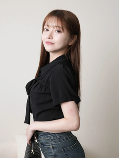 LIP SERVICE(リップサービス) |2wayリボンハーフブラウス