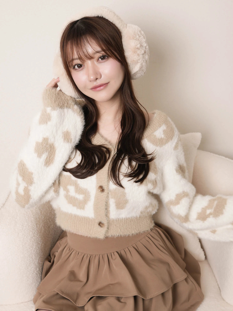 LIP SERVICE（リップサービス）｜ レオパードアンサンブルニット