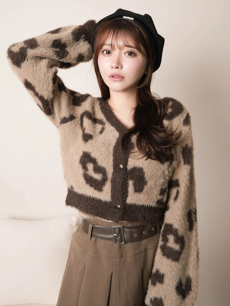 LIP SERVICE(リップサービス) |レオパードアンサンブルニット