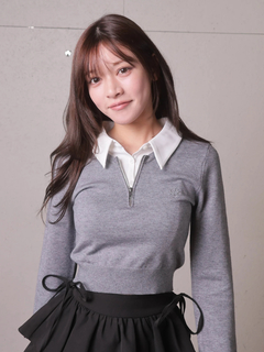 LIP SERVICE(リップサービス) |2wayシャツレイヤードニットトップス