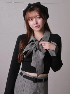 LIP SERVICE(リップサービス) |2wayシャツレイヤードニットトップス