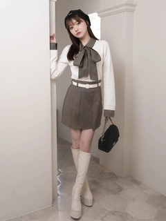 LIP SERVICE(リップサービス) |2wayシャツレイヤードニットトップス