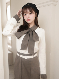 LIP SERVICE(リップサービス) |2wayシャツレイヤードニットトップス