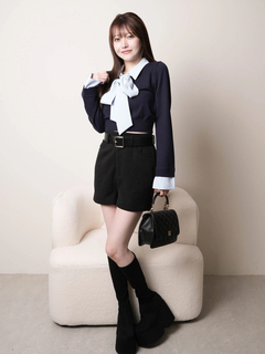 LIP SERVICE(リップサービス) |2wayシャツレイヤードニットトップス