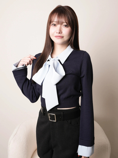 LIP SERVICE(リップサービス) |2wayシャツレイヤードニットトップス