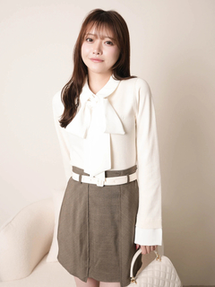 LIP SERVICE(リップサービス) |2wayシャツレイヤードニットトップス