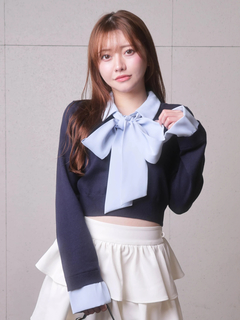 LIP SERVICE(リップサービス) |2wayシャツレイヤードニットトップス