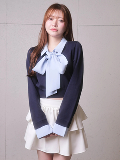 LIP SERVICE(リップサービス) |2wayシャツレイヤードニットトップス