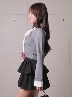 LIP SERVICE(リップサービス) |2wayシャツレイヤードニットトップス