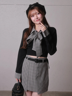 LIP SERVICE(リップサービス) |2wayシャツレイヤードニットトップス