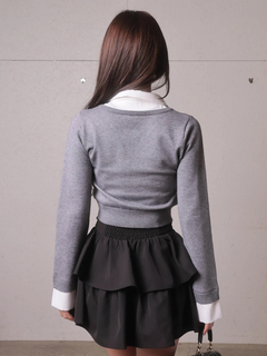 LIP SERVICE(リップサービス) |2wayシャツレイヤードニットトップス