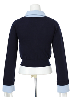 LIP SERVICE(リップサービス) |2wayシャツレイヤードニットトップス