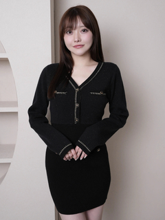 LIP SERVICE(リップサービス) |チェーンステッチクラシカルワンピース