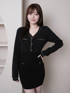 LIP SERVICE(リップサービス) |チェーンステッチクラシカルワンピース