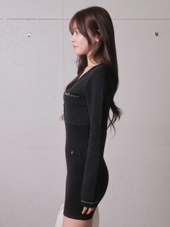 LIP SERVICE(リップサービス) |チェーンステッチクラシカルワンピース