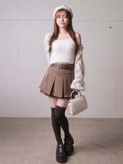 LIP SERVICE(リップサービス) |レザーレイヤードプリーツショートパンツ