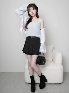 LIP SERVICE(リップサービス) |レザーレイヤードプリーツショートパンツ