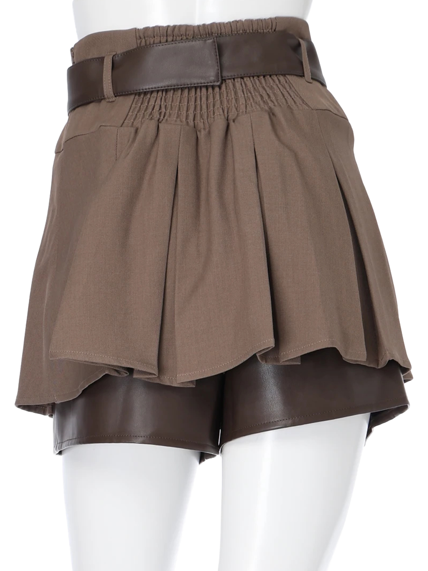 LIP SERVICE（リップサービス）｜ レザーレイヤードプリーツショート