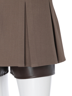 LIP SERVICE(リップサービス) |レザーレイヤードプリーツショートパンツ