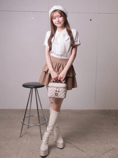 LIP SERVICE(リップサービス) |サイドリボンフリルティアードミニスカート