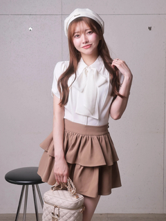 LIP SERVICE(リップサービス) |サイドリボンフリルティアードミニスカート