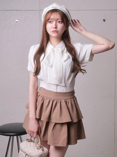 LIP SERVICE(リップサービス) |サイドリボンフリルティアードミニスカート