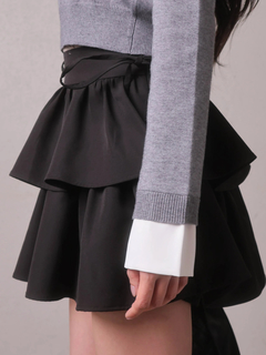 LIP SERVICE(リップサービス) |サイドリボンフリルティアードミニスカート