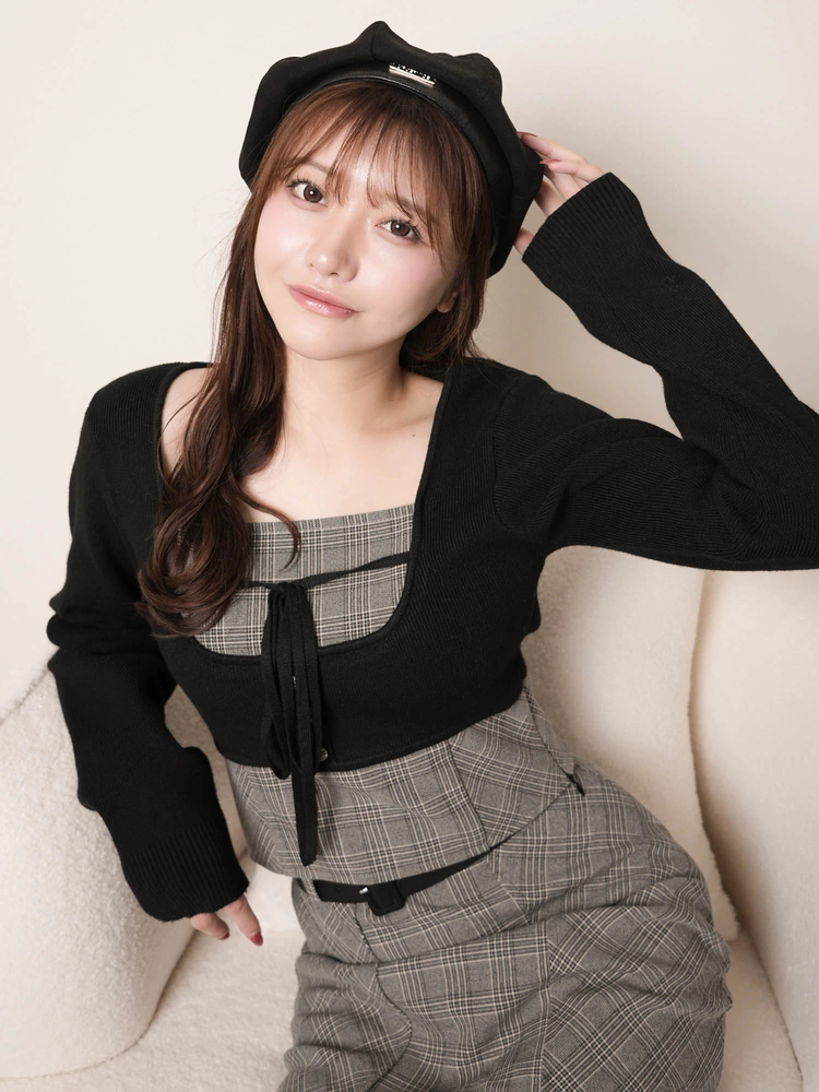 LIP SERVICE(リップサービス) |コルセットチェックトップス