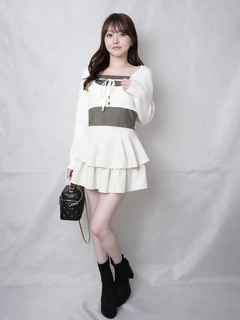 LIP SERVICE(リップサービス) |コルセットチェックトップス