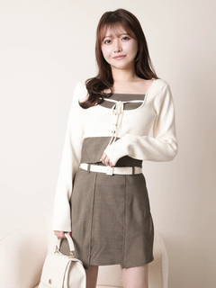 LIP SERVICE(リップサービス) |コルセットチェックトップス